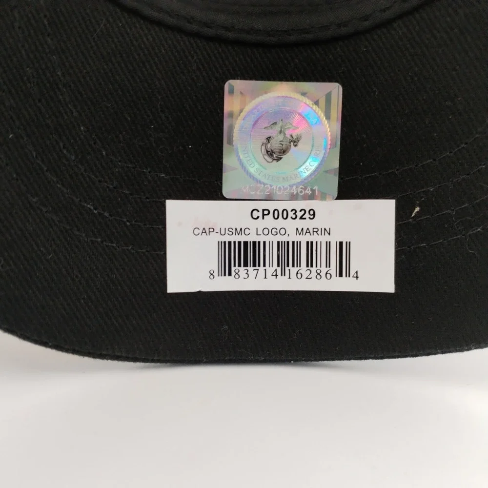 VTG Border Patrol Spell Out‎ Black White Two-Tone Embroidery Baseball Hat Cap